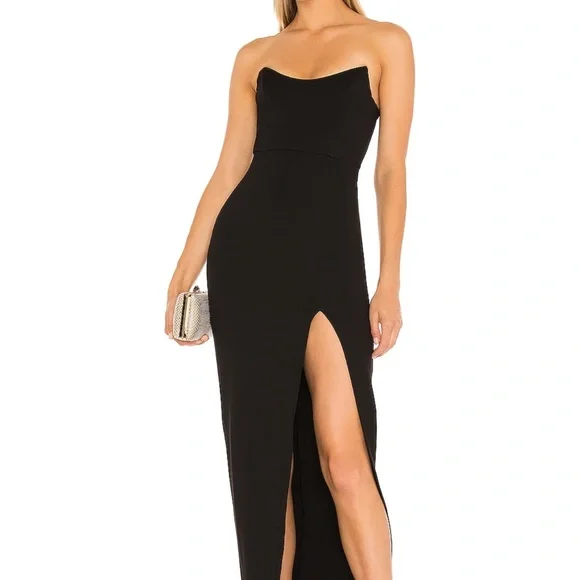 RYLEIGH STRAPLESS MAXI DRESS
Size XS 
Black - Picture 3 of 3